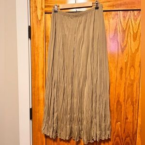 Floor Length Tan Maxi Skirt
